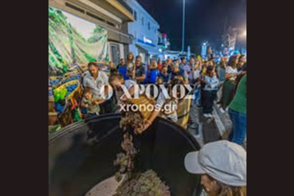 Volakas,Greece-January 7, 2022: In the village of Volakas, in Drama, every January (6-8) revives the custom of "Harapia", means "Black men", because of their black traditional costumes.