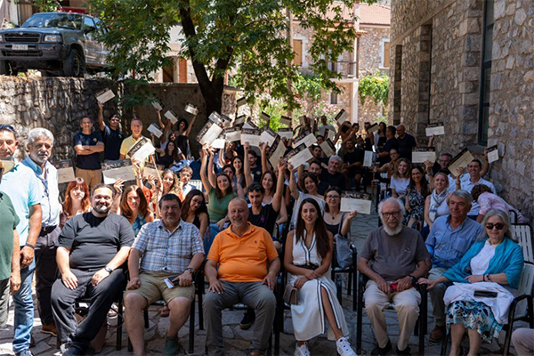 Volakas,Greece-January 7, 2022: In the village of Volakas, in Drama, every January (6-8) revives the custom of "Harapia", means "Black men", because of their black traditional costumes.